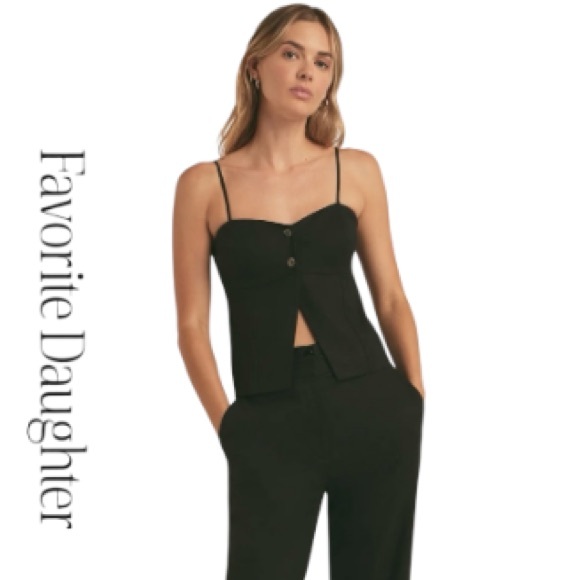 Favorite Daughter The Bea Top in linen/Blend